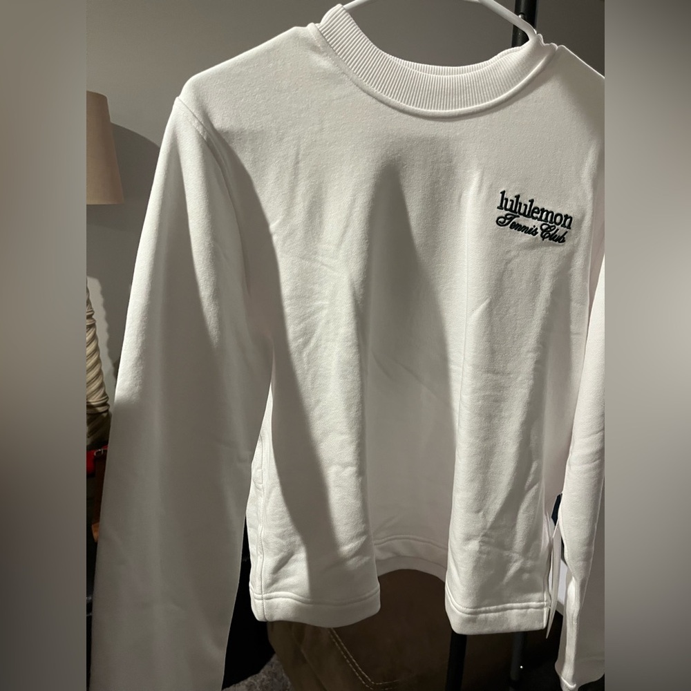 Lululemon Athletica White Crewneck Sweatshirt